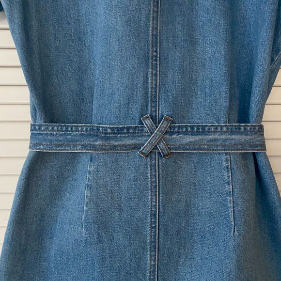 Bardot x Anthropologie Button-Front Denim Mini Dress, Size 6 - Picture 5 of 8